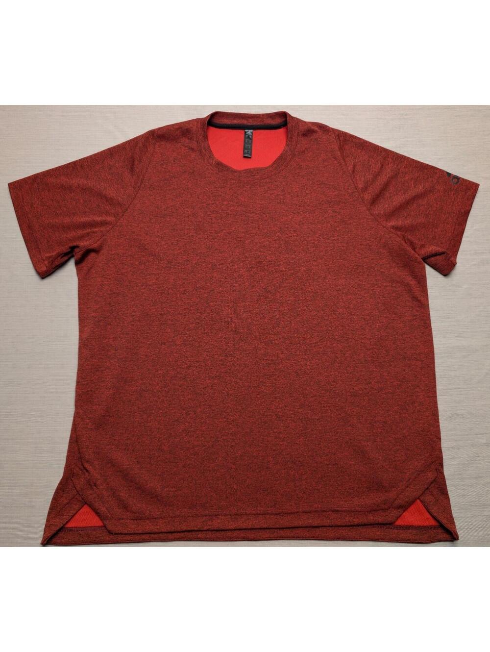 Adidas Performance Climalite Heathered Red Athletic Shirt Split Hem Size XL